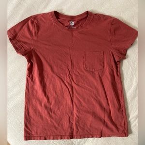American Giant Pocket Tee Medium Brick Red